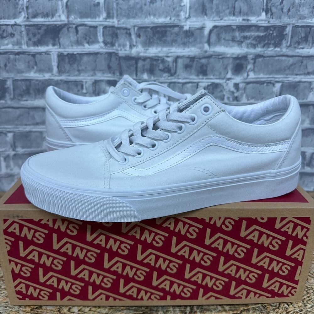 Vans Old Skool True White Classic Skate Shoes VN000D3HW00 Mens 8.5 / Womens 10